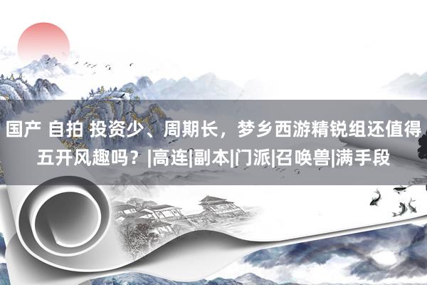 国产 自拍 投资少、周期长，梦乡西游精锐组还值得五开风趣吗？|高连|副本|门派|召唤兽|满手段