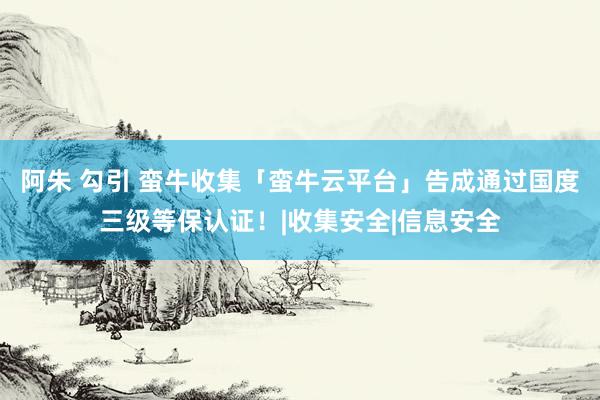 阿朱 勾引 蛮牛收集「蛮牛云平台」告成通过国度三级等保认证！|收集安全|信息安全