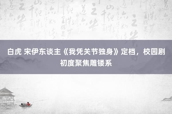 白虎 宋伊东谈主《我凭关节独身》定档，校园剧初度聚焦雕镂系